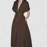 Freya – Rochie Midi de Damă Elegantă din Bumbac cu Croi Lejer