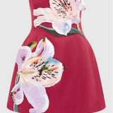 Rochie mini cu top tub brodat floral