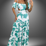 Stella – Rochie de Damă Lungă Ajustată, Fabricată Manual