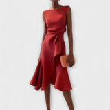 Juliette – Rochie midi drapată asimetric