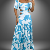 Stella – Rochie de Damă Lungă Ajustată, Fabricată Manual
