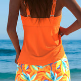 Abigail | Tankini elegant cu fustă tropicală