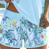 Barbara | Tankini elegant cu imprimeu ocean