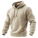Daniel - Tricou sportiv pentru bărbați, cu mâneci lungi, din material texturat, cu glugă