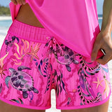 Barbara | Tankini elegant cu imprimeu ocean