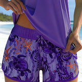 Barbara | Tankini elegant cu imprimeu ocean