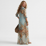 Maria – Rochie Camisier Maxi Elegantă cu Tul