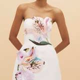 Rochie mini cu top tub brodat floral