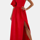Nadia – Rochie asimetrică cu fendă pe coapsă
