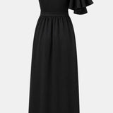 Nadia – Rochie asimetrică cu fendă pe coapsă