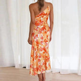 Viktoria™ | Rochie maxi asimetrică cu model floral