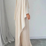 Lavinia – Rochie maxi plisată cu mâneci batwing