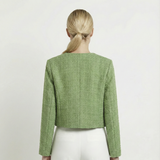 Daria - Jachetă Tweed Verde