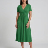 Georgeta™ – Rochie Elegantă cu Decolteu în V și Croială