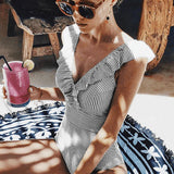 Judith | Costum de baie elegant de vară cu dungi