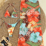 Loretta | Set Bikini Tropical 3 Piese