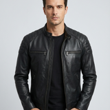 Luca – Geacă moto din piele cu design urban