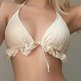 Lucie | Set de bikini din dantelă, trei piese