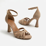 Mirela™ – Sandale Elegante cu Toc Bloc și Barete Încrucișate