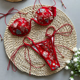 NOVALEE | COSTUM DE BAIE CU BRODERIE ÎMPĂRȚIT