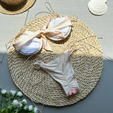 NOVALEE | COSTUM DE BAIE CU BRODERIE ÎMPĂRȚIT