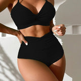 Pauleta | Set Bikini cu Fuste cu Talie Înaltă & Top cu Față Întoarsă