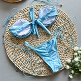 NOVALEE | COSTUM DE BAIE CU BRODERIE ÎMPĂRȚIT