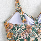 Olia | Costum de baie dintr-o singură piesă cu imprimeu floral și decolteu în V