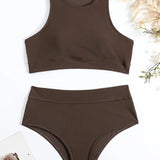 Orianna | Bikini sportiv cu talie înaltă și elastic