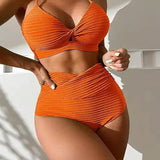 Pauleta | Set Bikini cu Fuste cu Talie Înaltă & Top cu Față Întoarsă
