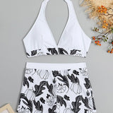 Quinette | Set Bikini cu Top Halter și Șorturi cu Talie Înaltă
