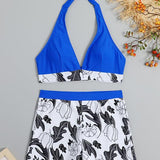 Quinette | Set Bikini cu Top Halter și Șorturi cu Talie Înaltă
