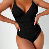 Quireen | Costum de baie dintr-o singură piesă cu decolteu adânc în V