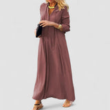 Jytte – Rochie de Damă Maxi Lejeră cu Decolteu în V Elegantă