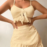 Saida | Set elegant de înot din 3 piese cu volane
