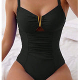 Selene | Costum de baie dintr-o singură piesă cu detalii aurii