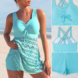 Gracija | Rochie de baie Tankini cu pliuri
