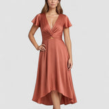 Elina™ | Rochie midi cu detaliu sub formă de nod