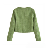 Daria - Jachetă Tweed Verde