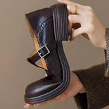 Giulia – Pantofi Vintage cu Design Brogue și Baretă