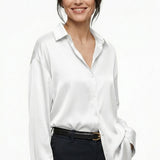 Sorina – Bluză Satinată cu Croială Fluidă