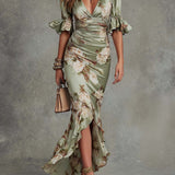 ANASTASIA | Rochie lungă cu imprimeu floral