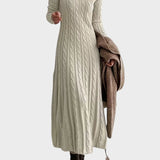 Alina - Rochie midi din tricot împletit