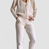 Ania - Set casual din două piese cu jacquard răsucit