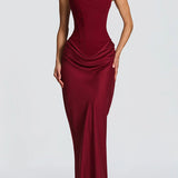 Daria – Rochie Maxi cu Decolteu Pătrat