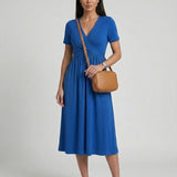 Georgeta™ – Rochie Elegantă cu Decolteu în V și Croială