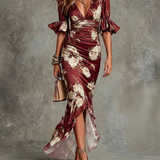 ANASTASIA | Rochie lungă cu imprimeu floral
